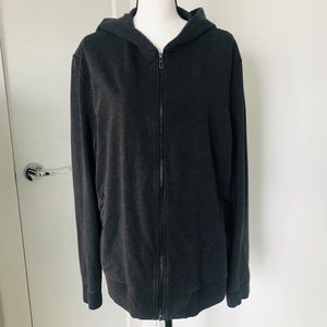 Lululemon male front zip hoodie gray